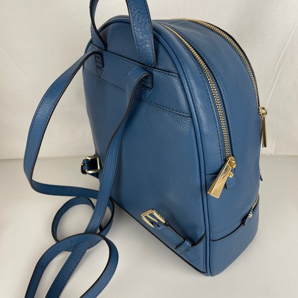 New Michael Kors Rhea Medium Leather Backpack - Picture 6 of 9